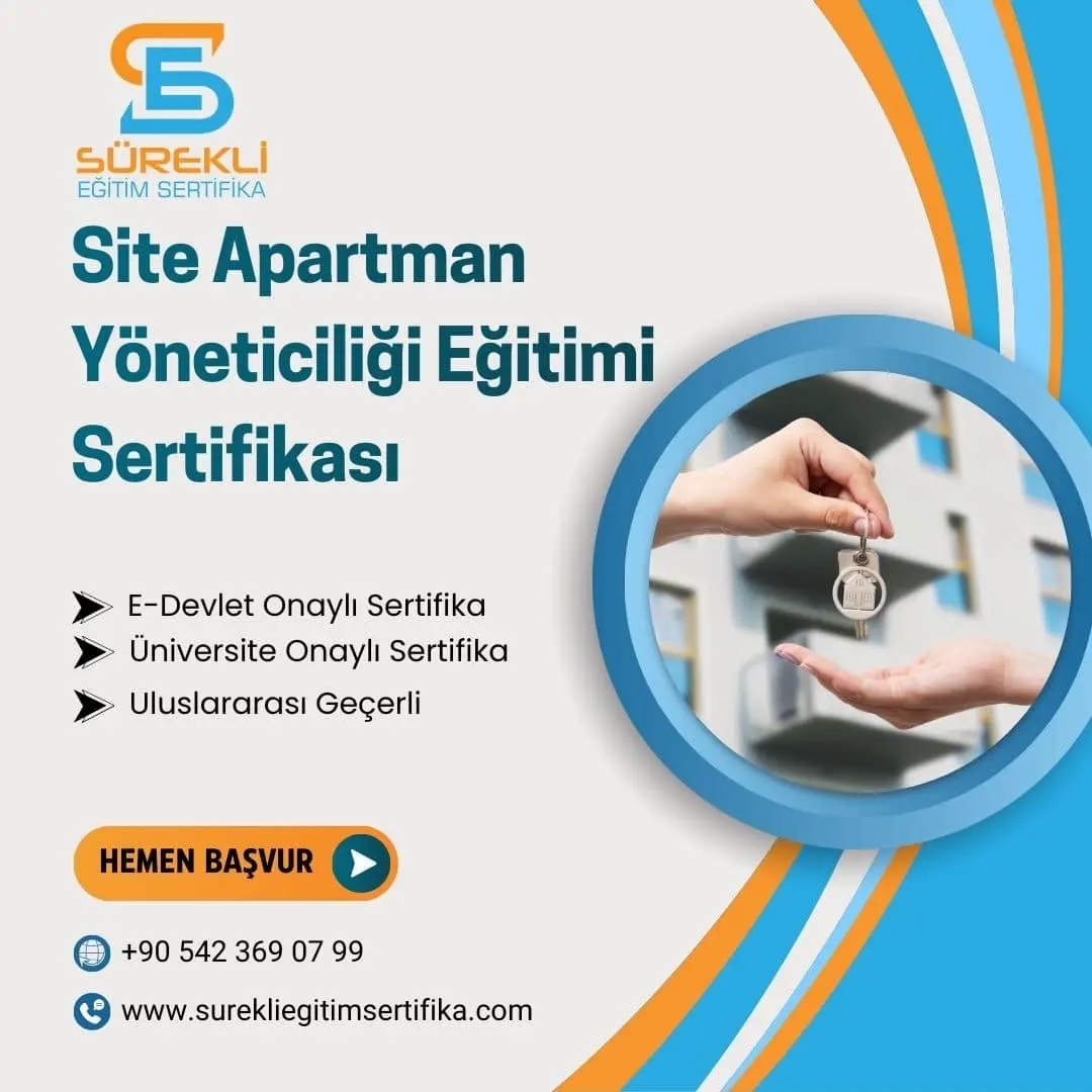 Site Apartman Yöneticiliği Eğitimi Sertifikası