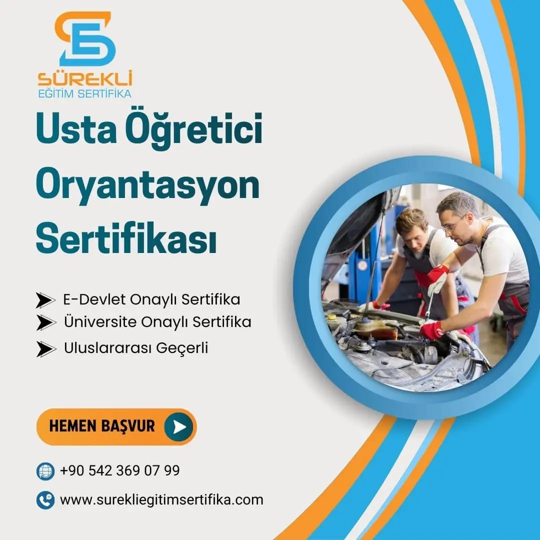 Usta Öğretici Oryantasyon Sertifikası