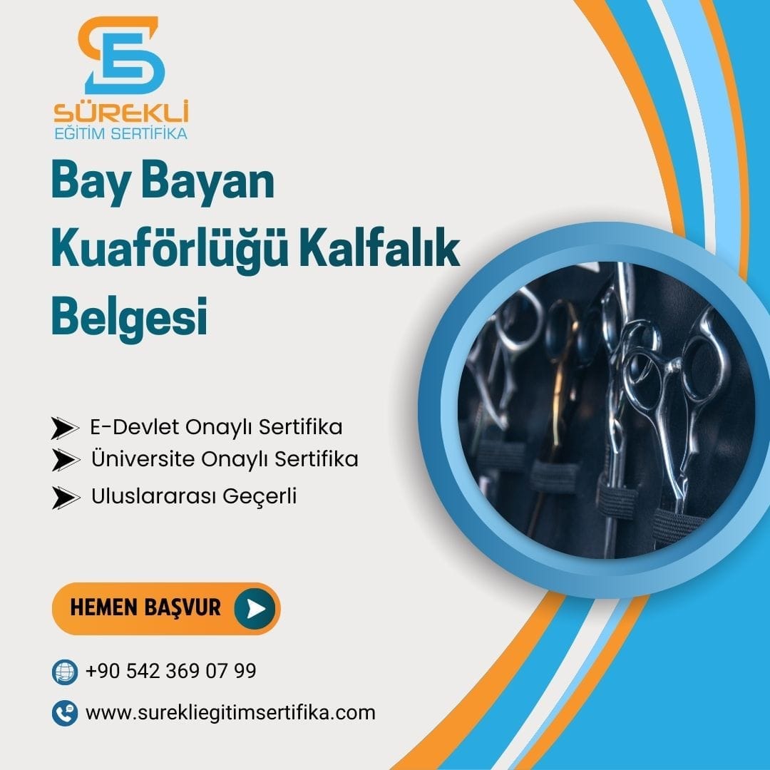 Bay Bayan Kuaförlüğü Kalfalık Belgesi