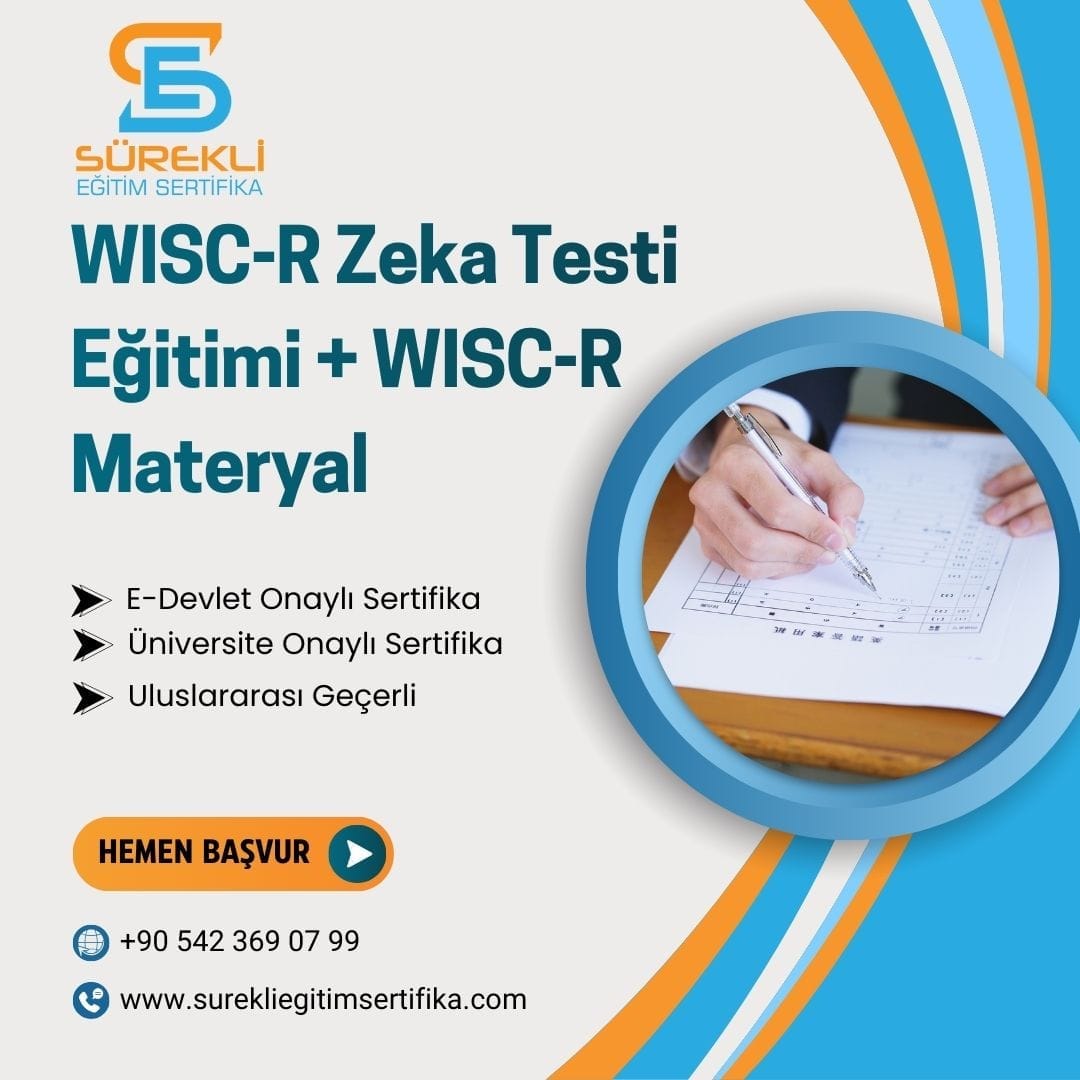 WISC-R Zeka Testi Eğitimi + WISC-R Materyal